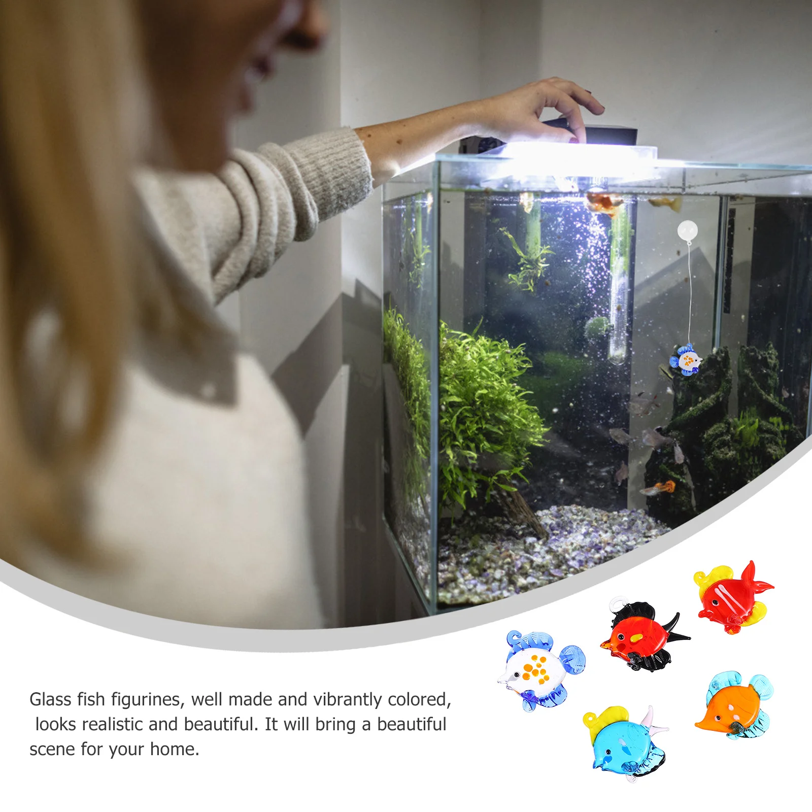 

10Pcs Aquarium Glass Floating Ball Decorations Durable Smooth Surface Safe Fish Tank Charm Aquarium Float Ball Decoration