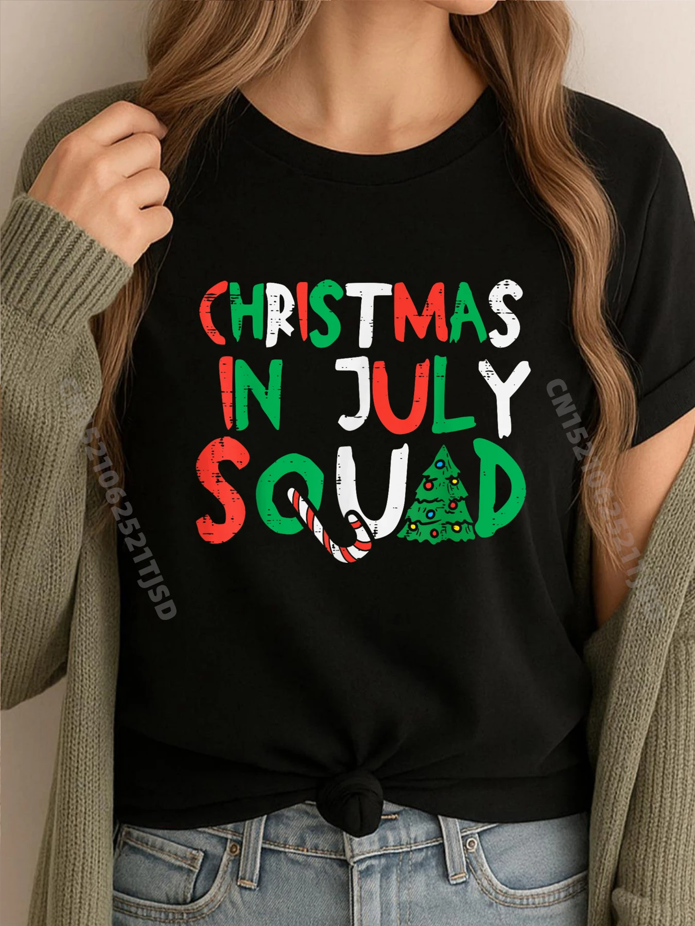 

Рождество в июле, забавная летняя рождественская белая футболка, женские топы Vaporwave