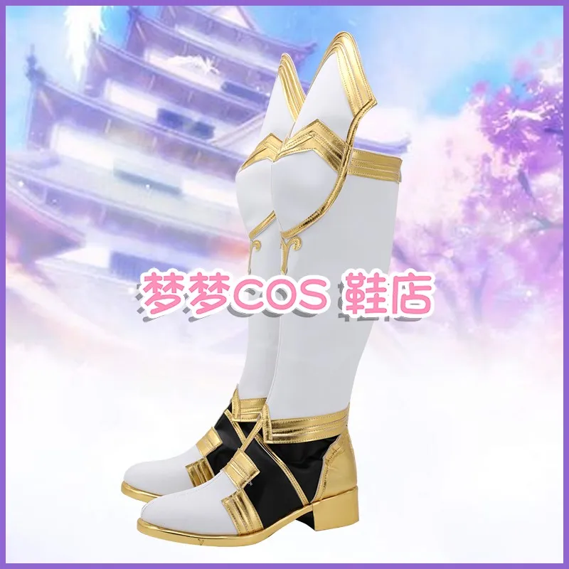 Fire Emblem Warriors Celica Costume Cosplay Scarpe Festa di Carnevale Stivali di Halloween Stivali fatti a mano in ecopelle