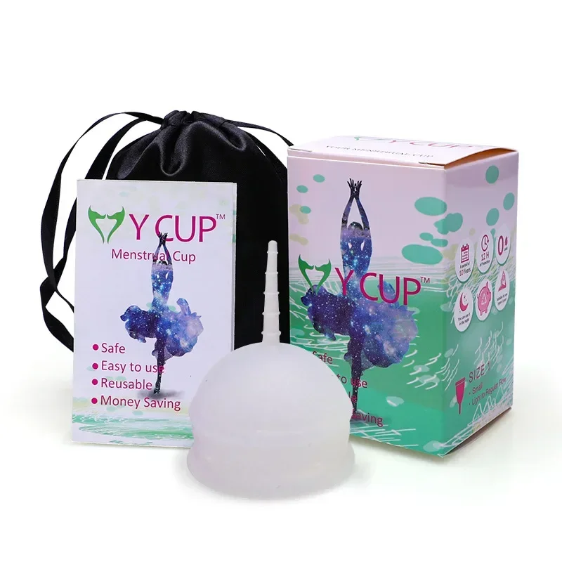 Size S/L Menstrual Cup Medical Silicone Lady Feminine Hygiene Copa Women Period Soft Grade with Storage Case Leak-proof Reusable