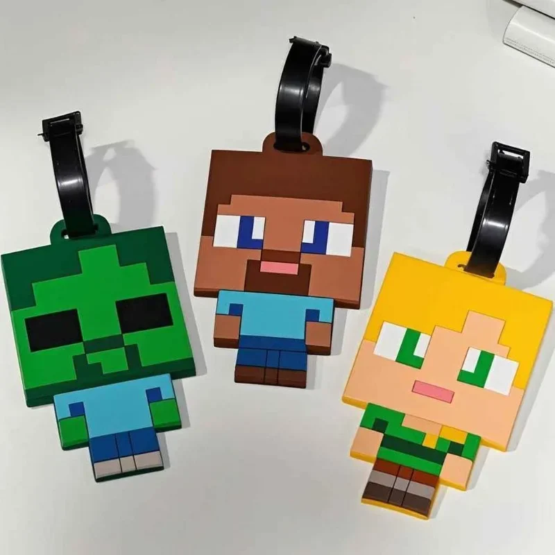 Мультфильм Creeper Steve, багажная карта, майнкрафт, игровая периферия, дорожная коробка, подвеска, аксессуары, идентификационная бирка для проверки посадки Мультфильм Creeper Steve, багажная карта, майнкрафт, игровая периферия, дорожная коробка, подвеска, аксессуары, идентификационная бирка для проверки посадки