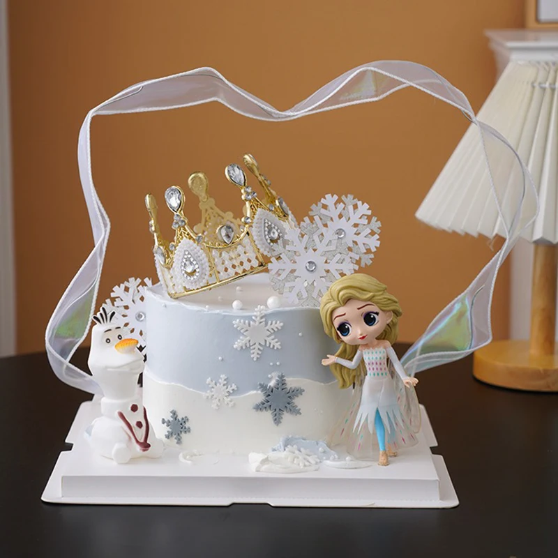 Disney Frozen Party Elsa Princess Set Decoration Party Supplies Cake Topper For Birthday Party Decorations Kids Baby Shower Gift