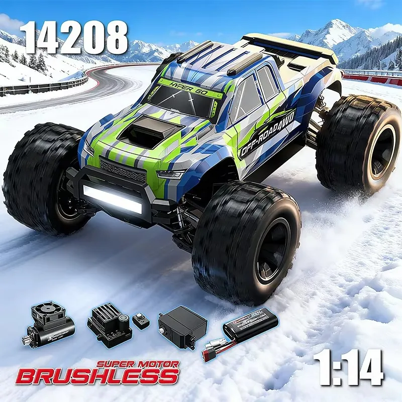 MJX Hyper Go 14207 14208 1/14 4WD RC سيارة 75KM/H أو 65KM/H فرش RC سباق السيارات التحكم عن بعد سيارات على الطرق الوعرة شاحنة اللعب