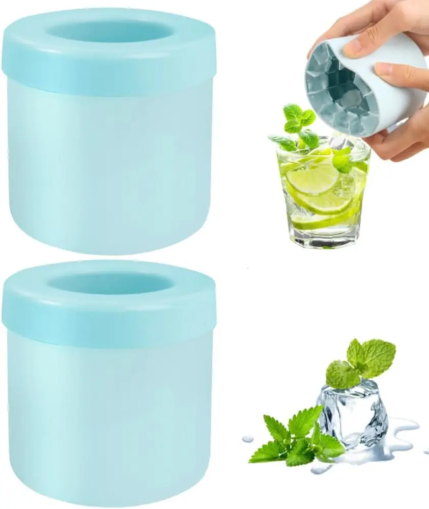 Molde de silicona para cubitos de hielo redondos, cubitera de verano, para hacer en casa, para congelar en el refrigerador, molde para amasar cubitos de hielo, herramientas de bar.
