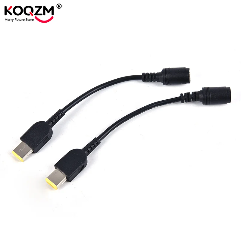 Round Jack to Square Plug Adapter Charger Power Converter For Thinkpad