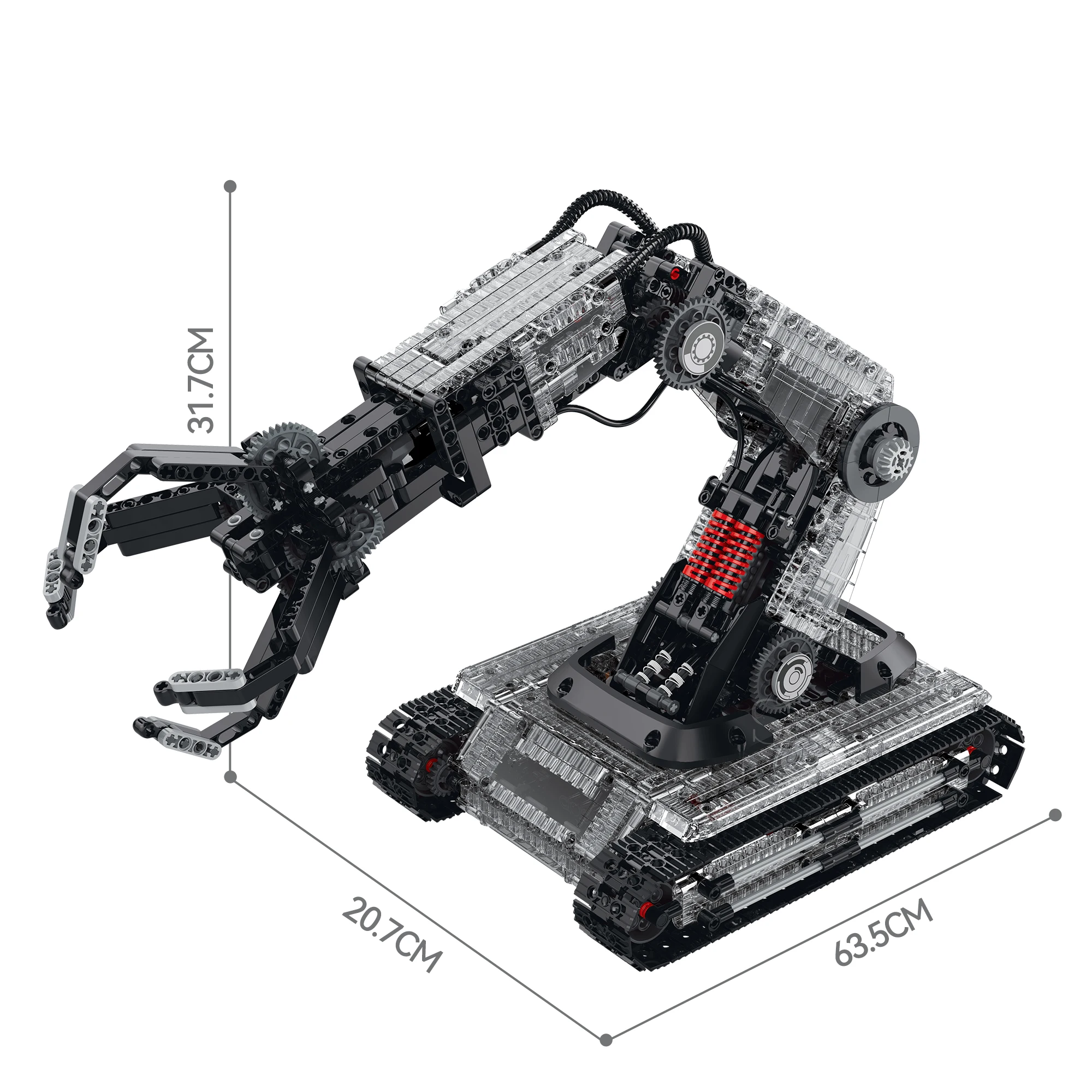 Technical 1337Pcs Science Fiction Programming Robotic Arm Building Blocks High Tech Engineering Car Bricks Toys Kids Adult Gift view 6