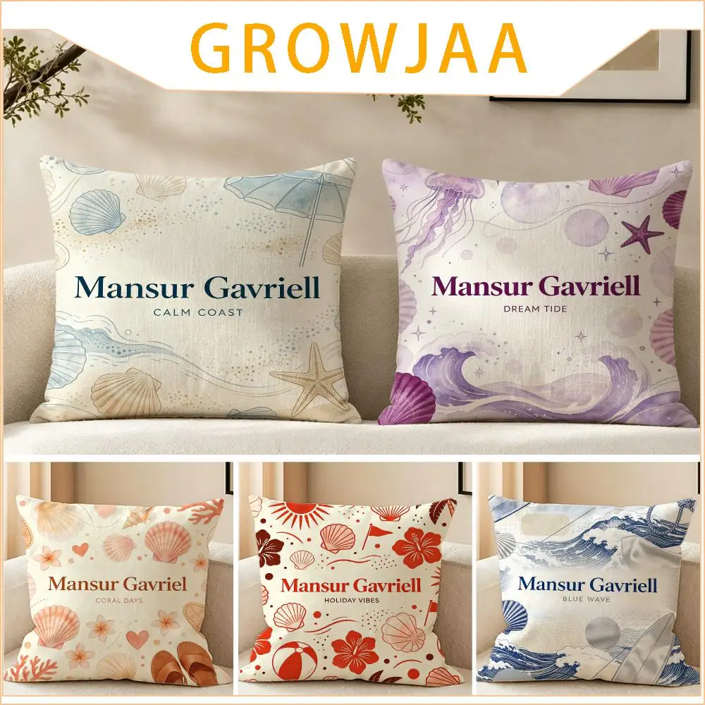 Brand Mansur Gavriel Cushion Cover Pillow Short Plush fresh natural Cushion for Living Room Bedroom Sofa Home Decoration