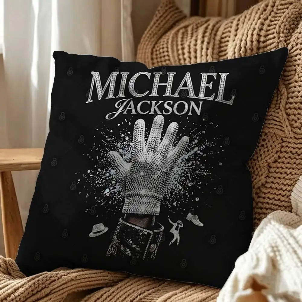 Michael Jackson  Square Double-Sided Printed Pillow Case Sofa Cushion Cover Bedroom Bedside Decor