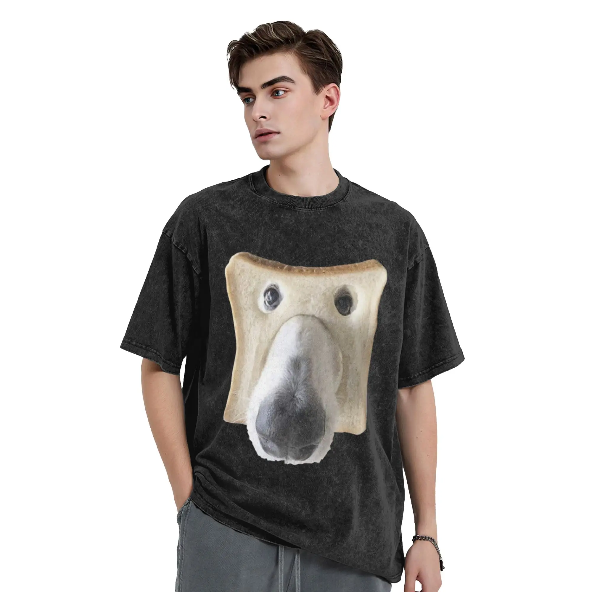 Bread Dog Classic Stylish A T-Shirt Oversized Short Sleeve Cotton Tees Tops