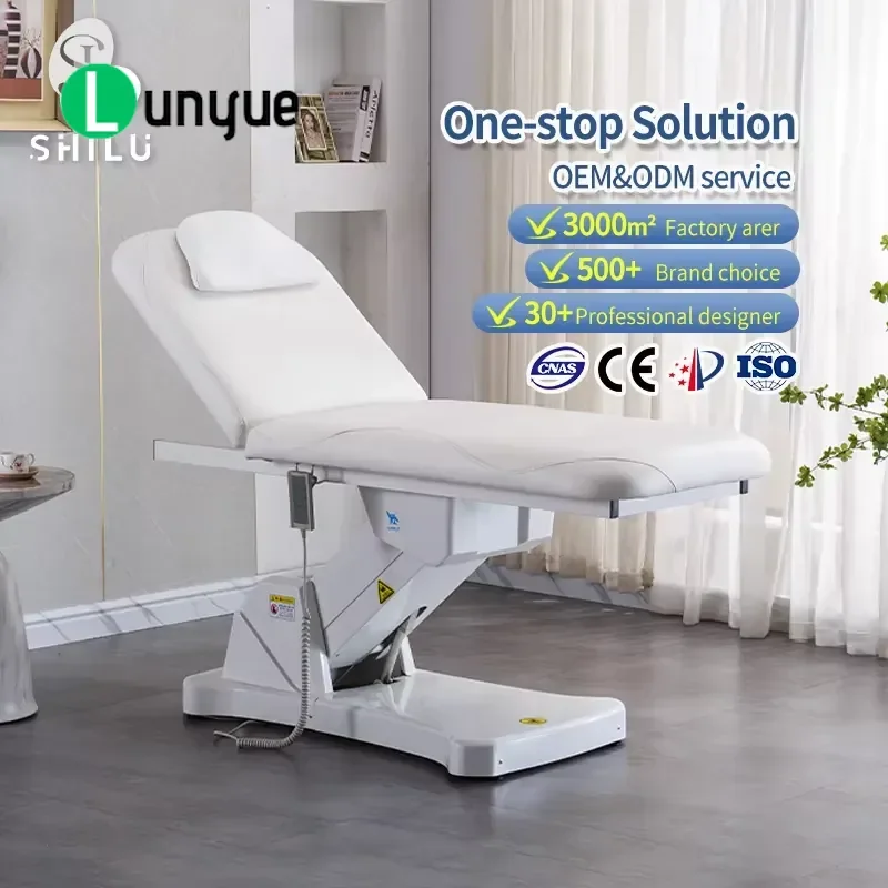 Modern Electric Beauty Chair Multi Function Spa Tattoo Bed Stainless Steel Frame Adjustable Stool for Gym Workshop Use