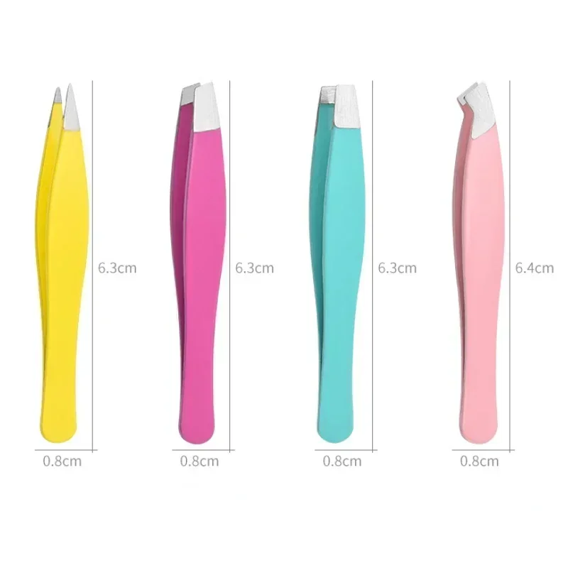 속눈썹 용 제거 클립 1/4pcs 눈썹 족집게 스테인레스 스틸 머리 확장 족집게 다채로운 전문 메이크업 미용 도구