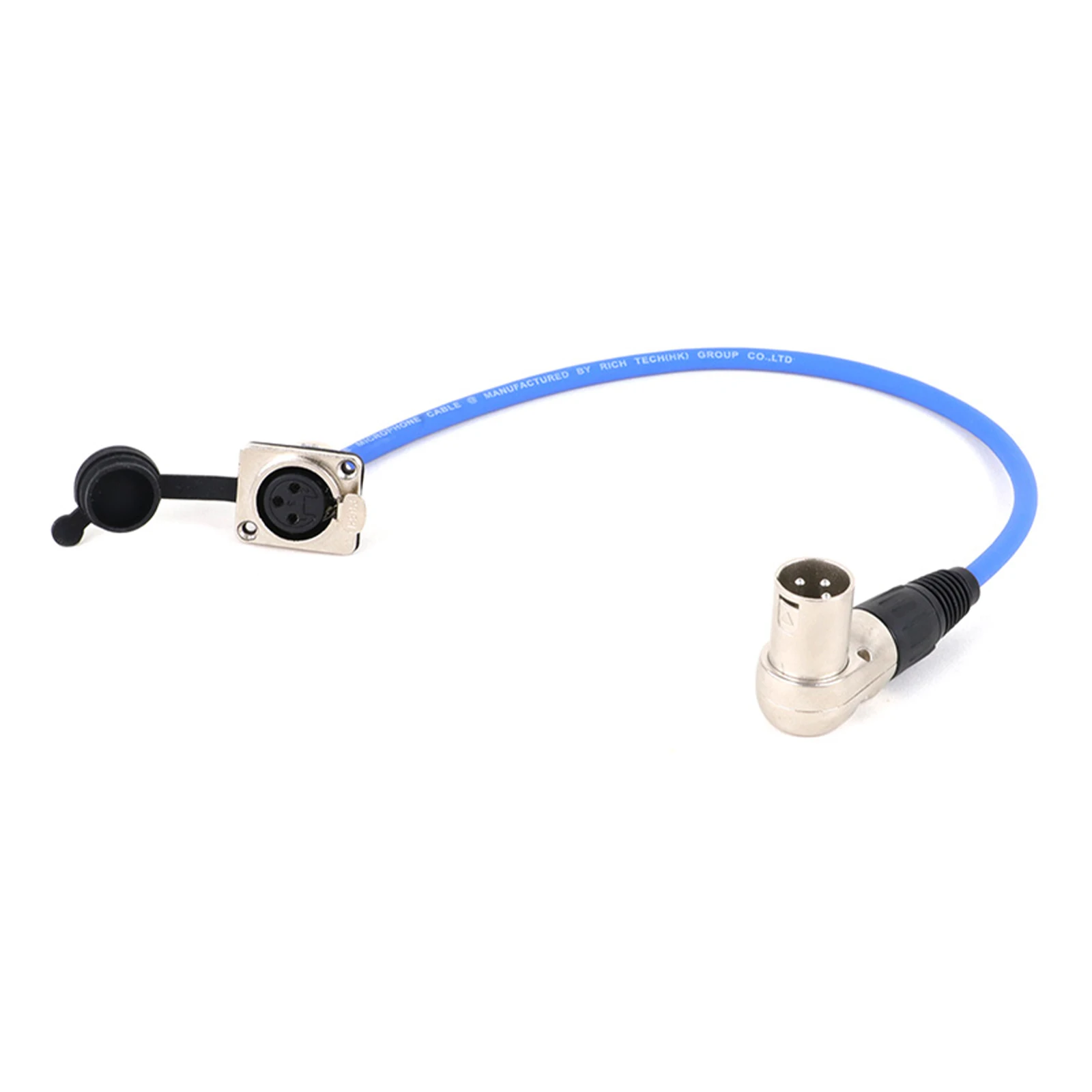 3PIN XLR Right Angle Male Connector to 3Pin D-Type XLR Female Panel Mount Multicolor Audio Cable for Microphone Mixer 0.3M-15M