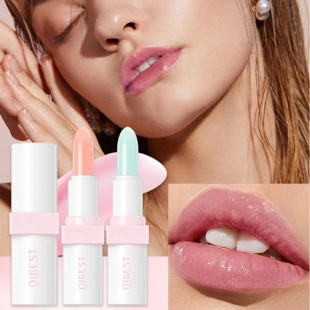 Bálsamo labial Natural, maquillaje hidratante que cambia de temperatura, reduce el brillo labial, líneas de labios, tinte de Color de labios C0X9