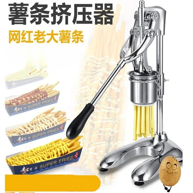 French fries press stainless steel large, long French fries press mashed potato machine