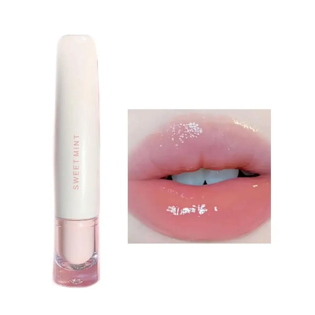 Crystal Glossy Lip Glaze Waterproof Long Lasting Mirror Lip Liquid Gloss Red Doodle Makeup Lipstick Lip Tea Korean G X2W2