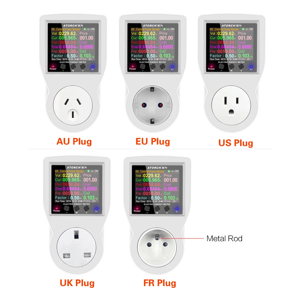 Digital Wattmeter WIFI/Bluetooth 220V AC Power Meter Electricity Consumption Energy Meter Power Wattage Electricity Meter