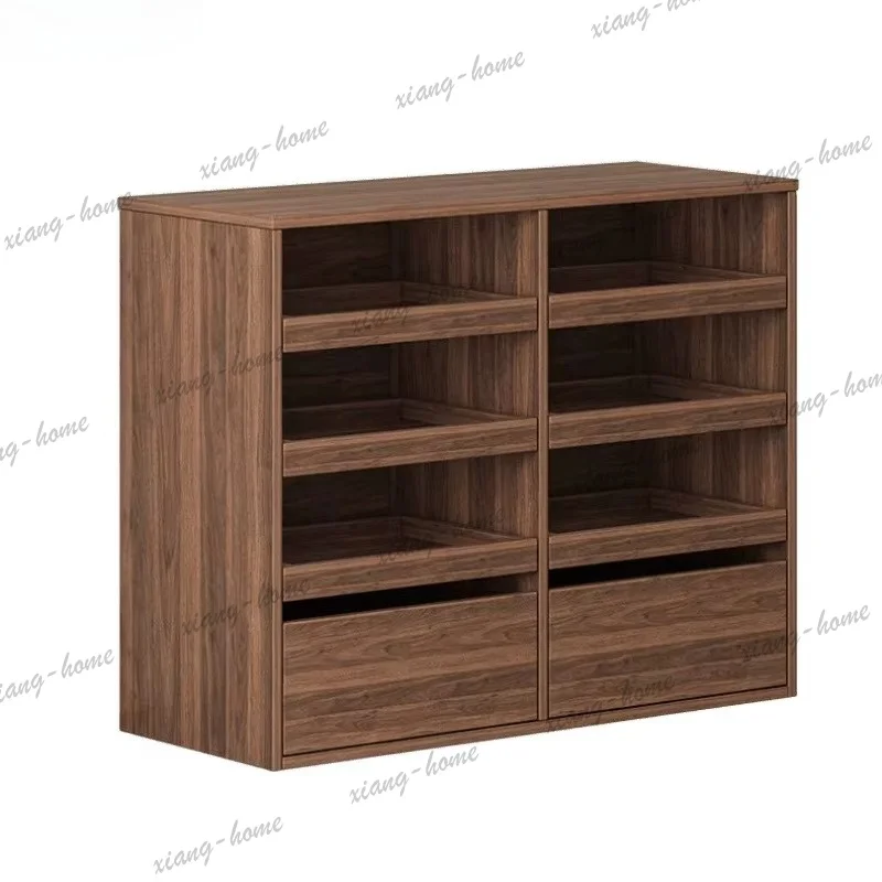 PG  Solid Wood Jewelry Cabinet Island Table Necklace Rack Wall Display Rack Display Stand Island