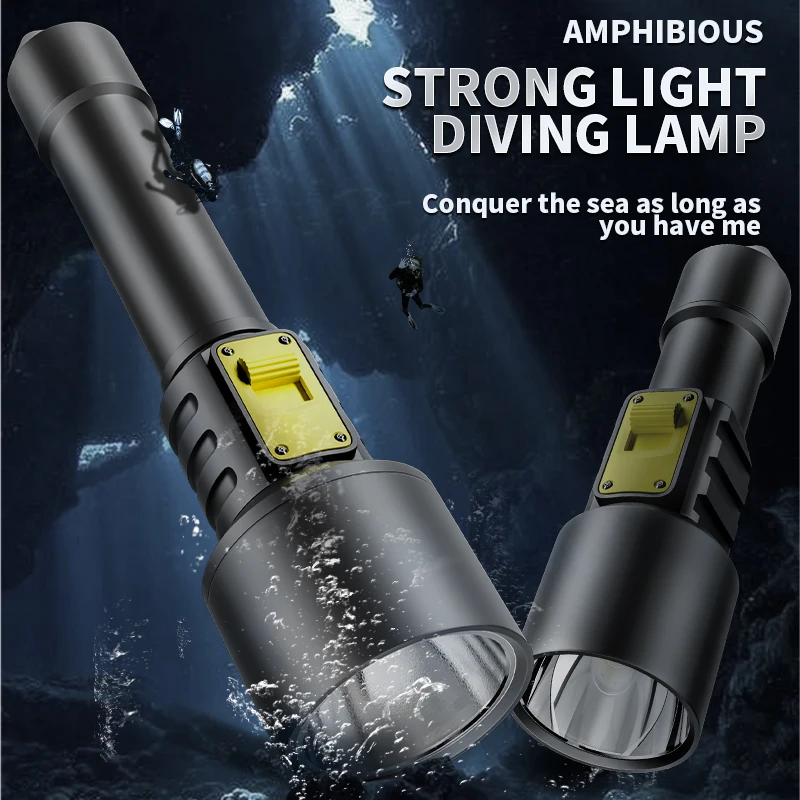 

9000LM Обновление XHP160 Фонарик для дайвинга Мощный профессиональный подводный фонарь Перезаряжаемый фонарь для дайвинга IP8 Водонепроницаемая лампа для подводного плавания