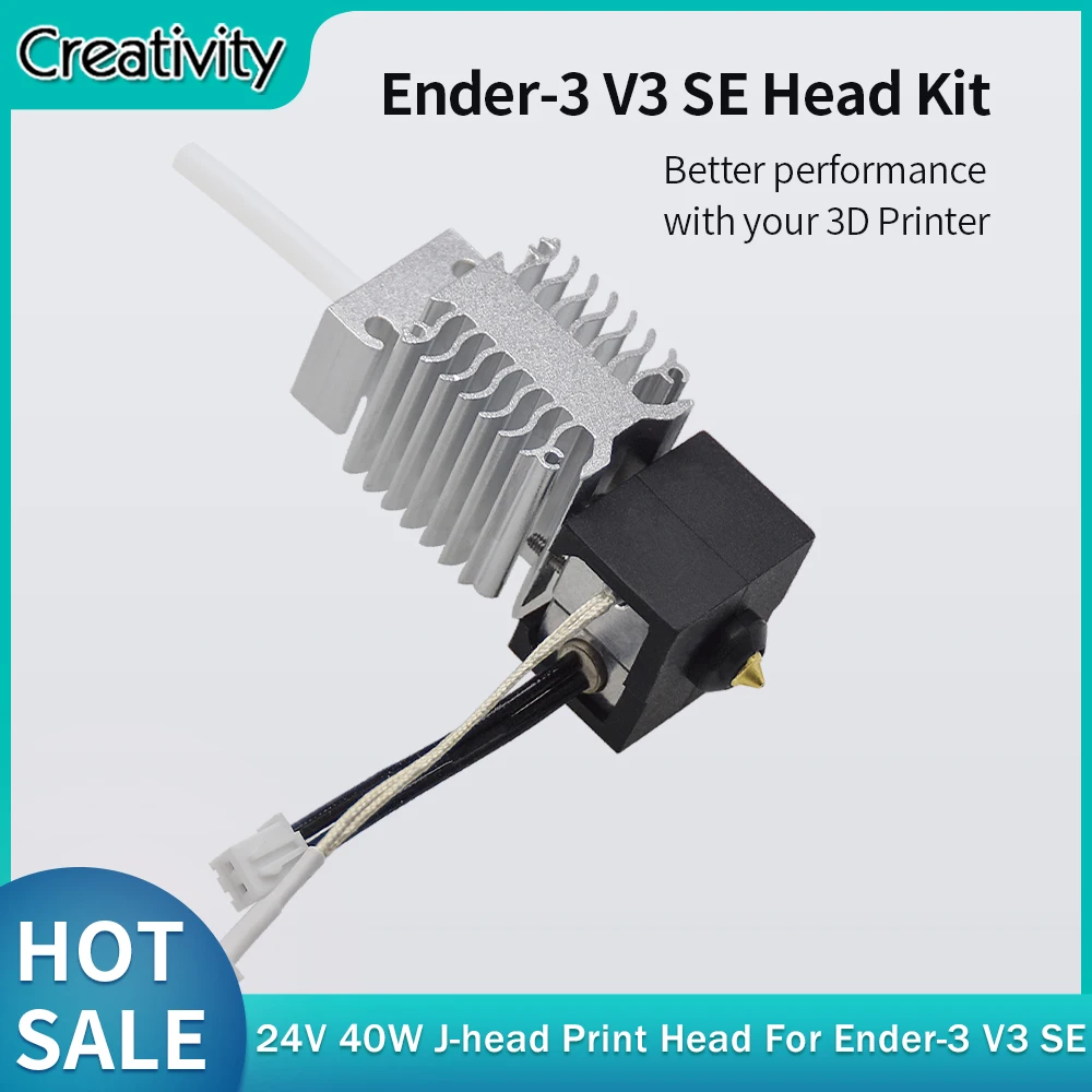 

Hotend Kit For Ender 3 V3 SE Titanium Alloy Throat Bimetal Heatbreak 24V 40W J-head Print Head For Ender-3 V3 SE 3D Printer Part