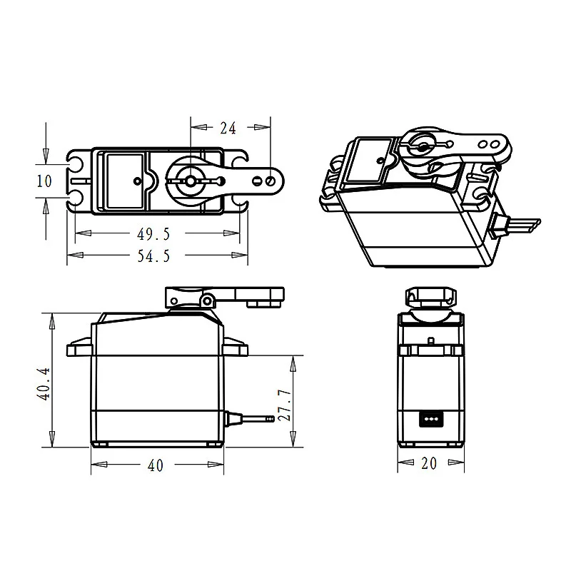 1Pcs Waterproof Servo 20Kg 25Kg 30Kg 35Kg 40Kg High Speed Servo Metal Gear Digital Servo RC Baja Servo For 1/8 1/10 RC Cars