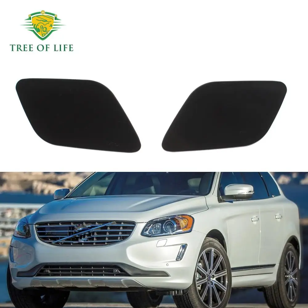 New Car Front Headlight Washer Nozzle Cover Headlamp Water Spray Jet Cap For Volvo XC60 2014 2015 2016 2017 (LH&RH)