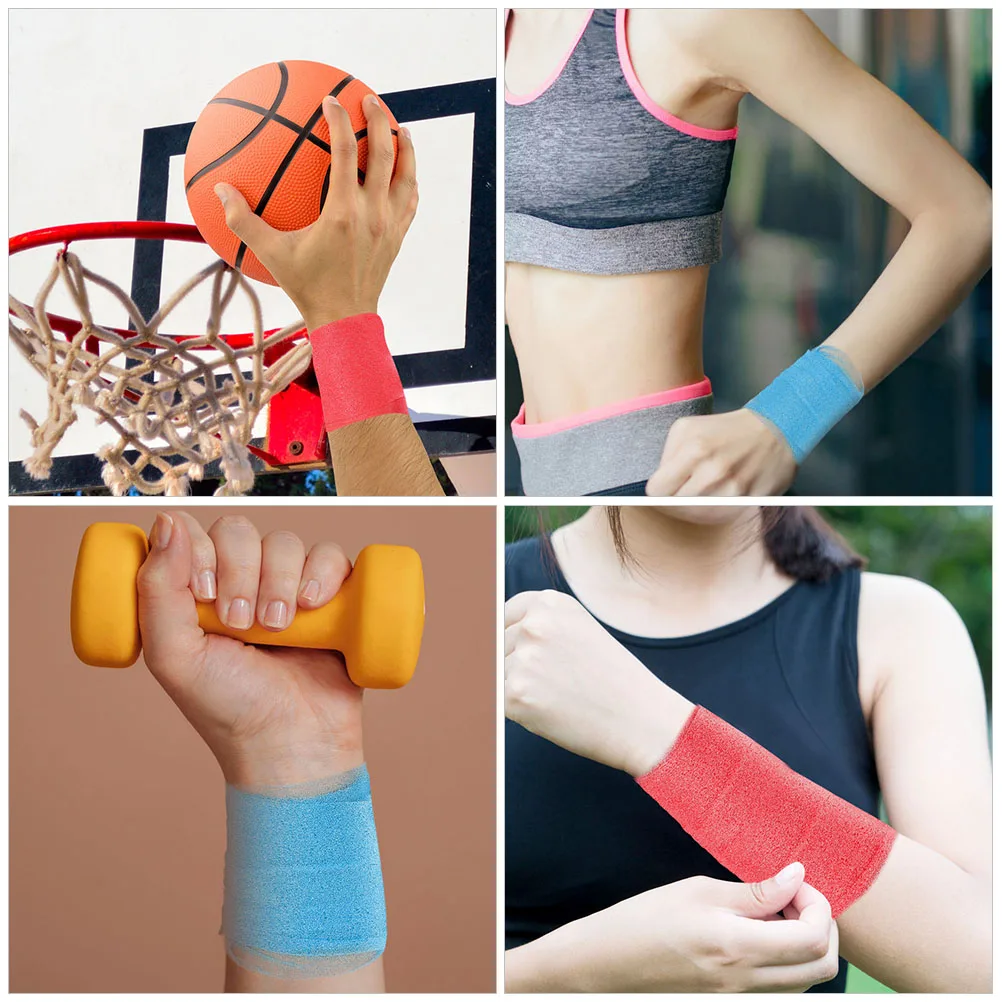 

2 Rolls Shuttlecock Sports Tape Cuttable Elastic Breathable Athletic Wrap Training Supply Athletic Wrap