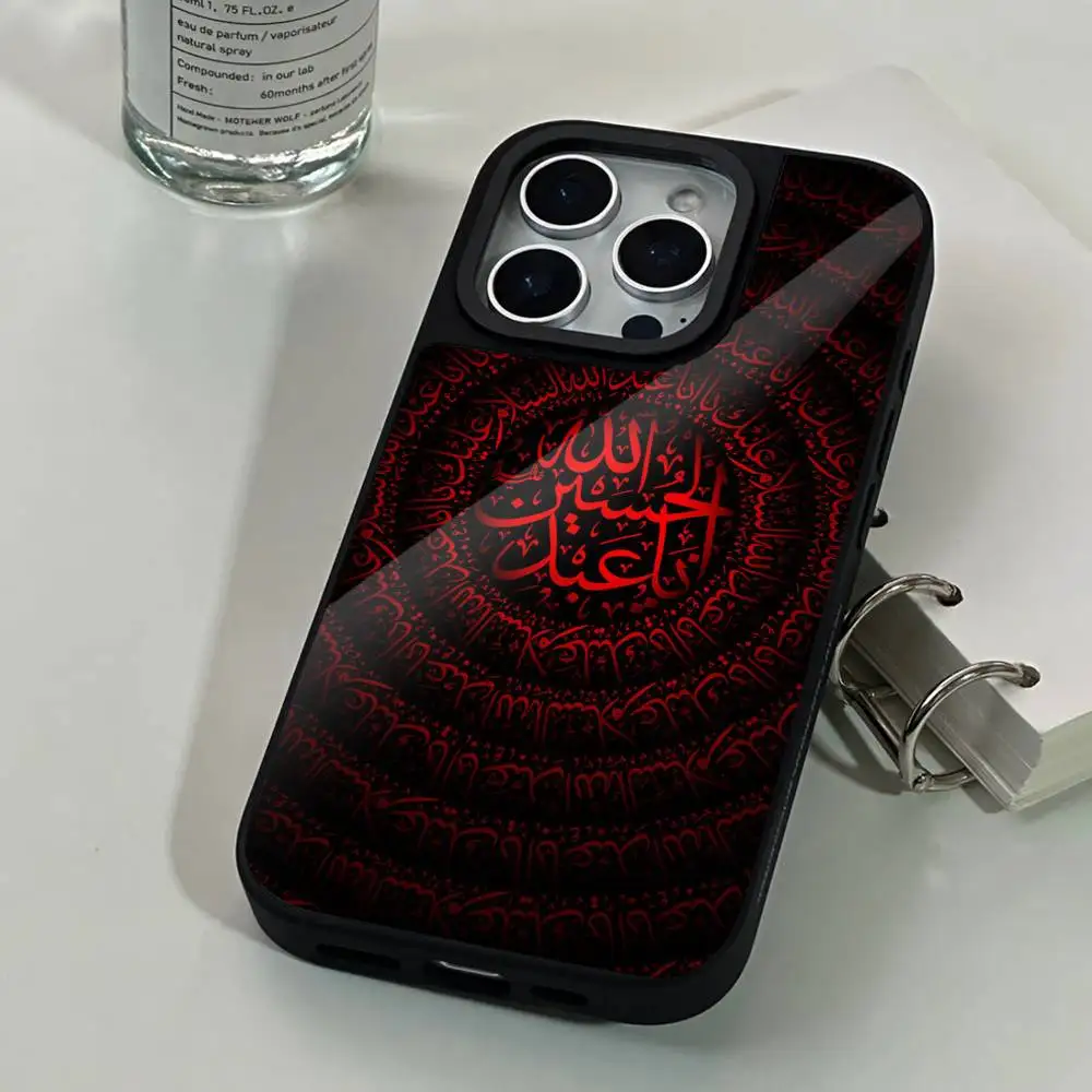 حافظة هاتف I-Imam H-Hussain S-Shia Ali لهاتف iPhone 14,16,15,13,17,12,Plus,Pro,Max Magnetic لغطاء Magsafe بلوري #6