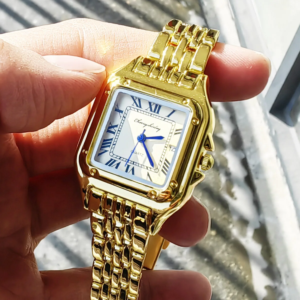New Fashion Men Watch Square Simple Design Couple Quartz Watch Fashion Stainless Steel Women's Watch