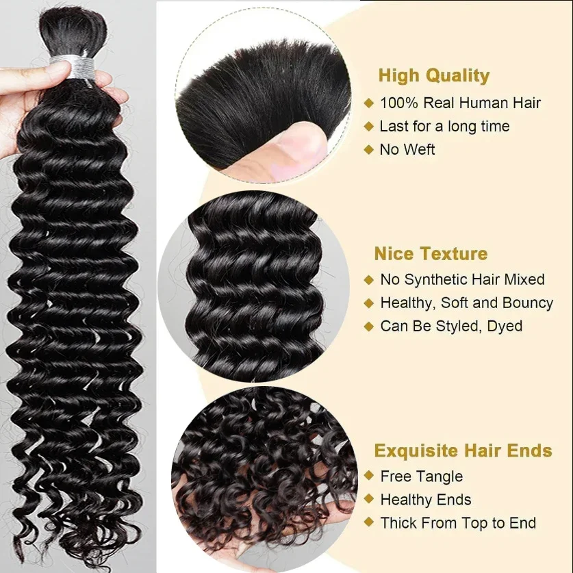 99J Burgundy # 350 Boho Oranye 100% Rambut Manusia Massal untuk Mengepang 1 Bundel Rambut Kepang Hitam Keriting Gelombang Dalam Ekstensi Massal