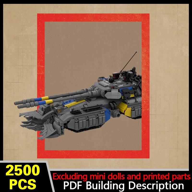 Heavy Assault Tank Model MOC Building Bricks War Equipment Modular Technology Gifts Holiday Assemble Children Toys Suit