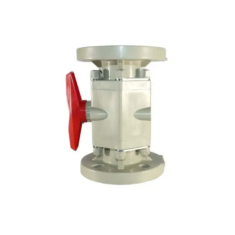 Dn40 Plastic Ball Valve Manual Flange Connection For Water Supply Pipe System Butterfly Handle Industrial Fluid Control ODM