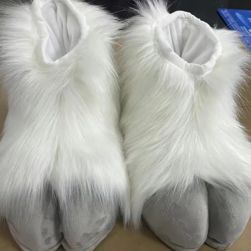 Furry Shoes Kigurumi Fursuit Costume Sheep\'s Hoof Cosplay Original  Cheap Cute Kig Beast Foot Animal Costume Outdoor Lamb\'s Foot