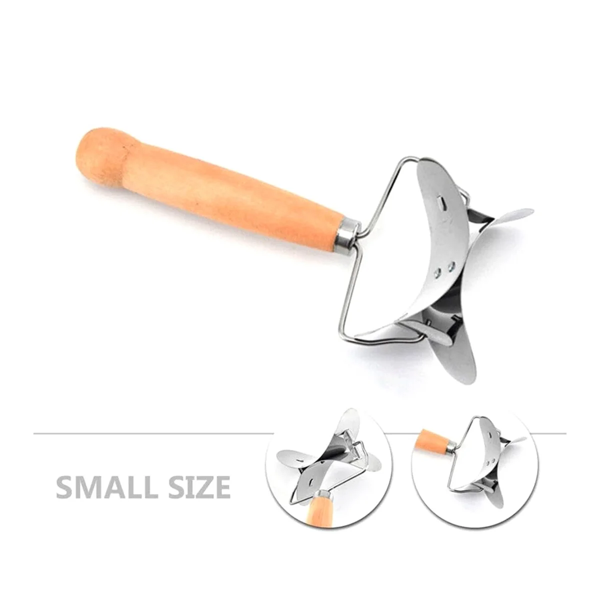 M09KStainless Steel Dumpling Wrappers Skin Dough Cutter Circle Roller Ravioli Dumpling Maker Cutter Pastry Cutting Tool