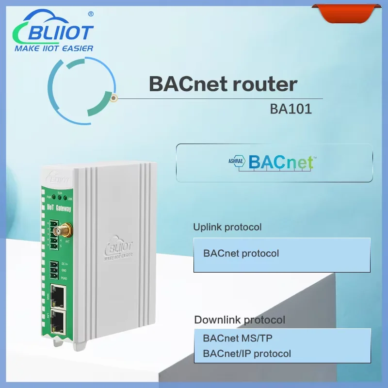 BLIIOT BMS BACnet Gateway Modbus RTU Modbus TCP DLT645 PLC to BACnet/IP Building HVAC Ethernet Wifi