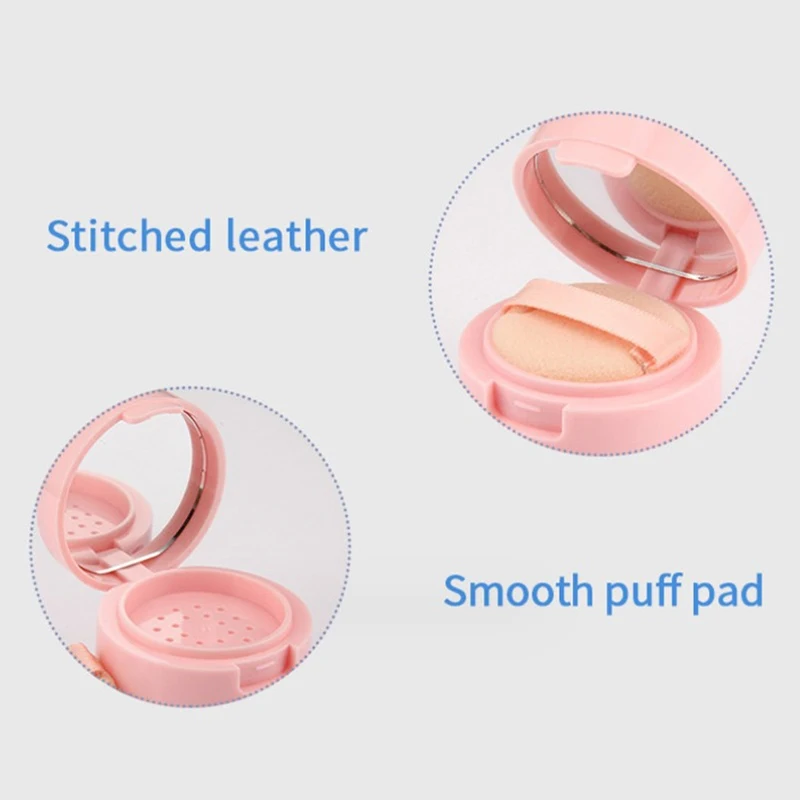 Recipiente vazio portátil para pó, 3g/5g, com peneira e espelho, frasco de peneira cosmética para viagens, pó solto, 1 peça