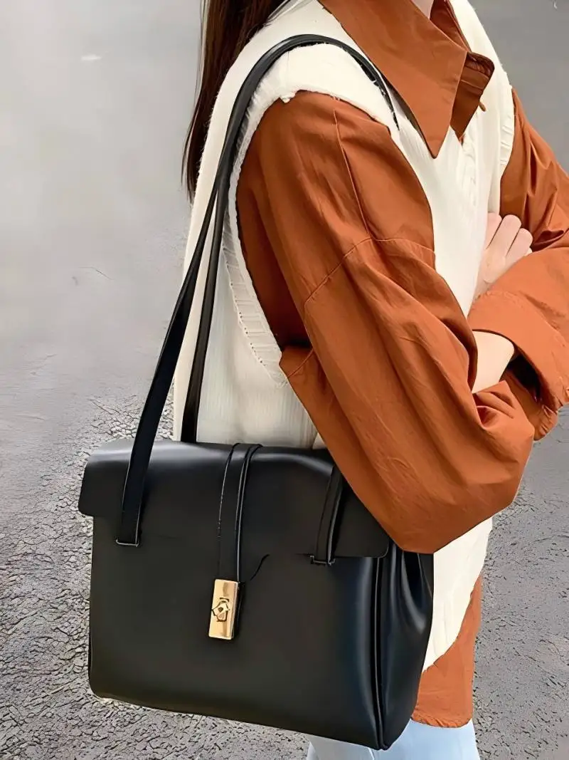 CGCBAG-Sac à Main en Cuir PU pour Femme, Fourre-Tout de Luxe de Styliste, Simple, Solide, Capacité de Lage, Haute Qualité