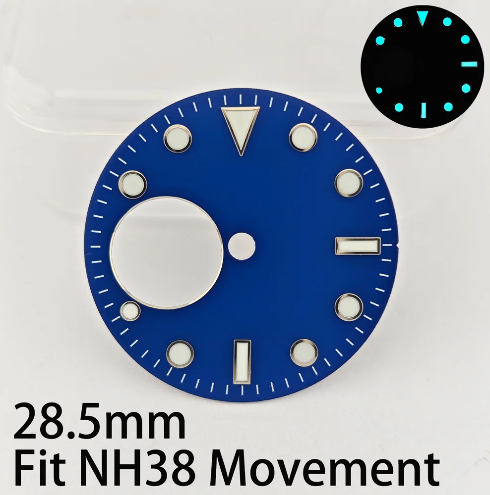 Новинка, циферблат для часов 28,5 мм, циферблат для часов NH38, самодельный логотип на заказ, лазерная печать имени/логотипа NH38, циферблат для часов, аксессуары, подходящие для движения NH38