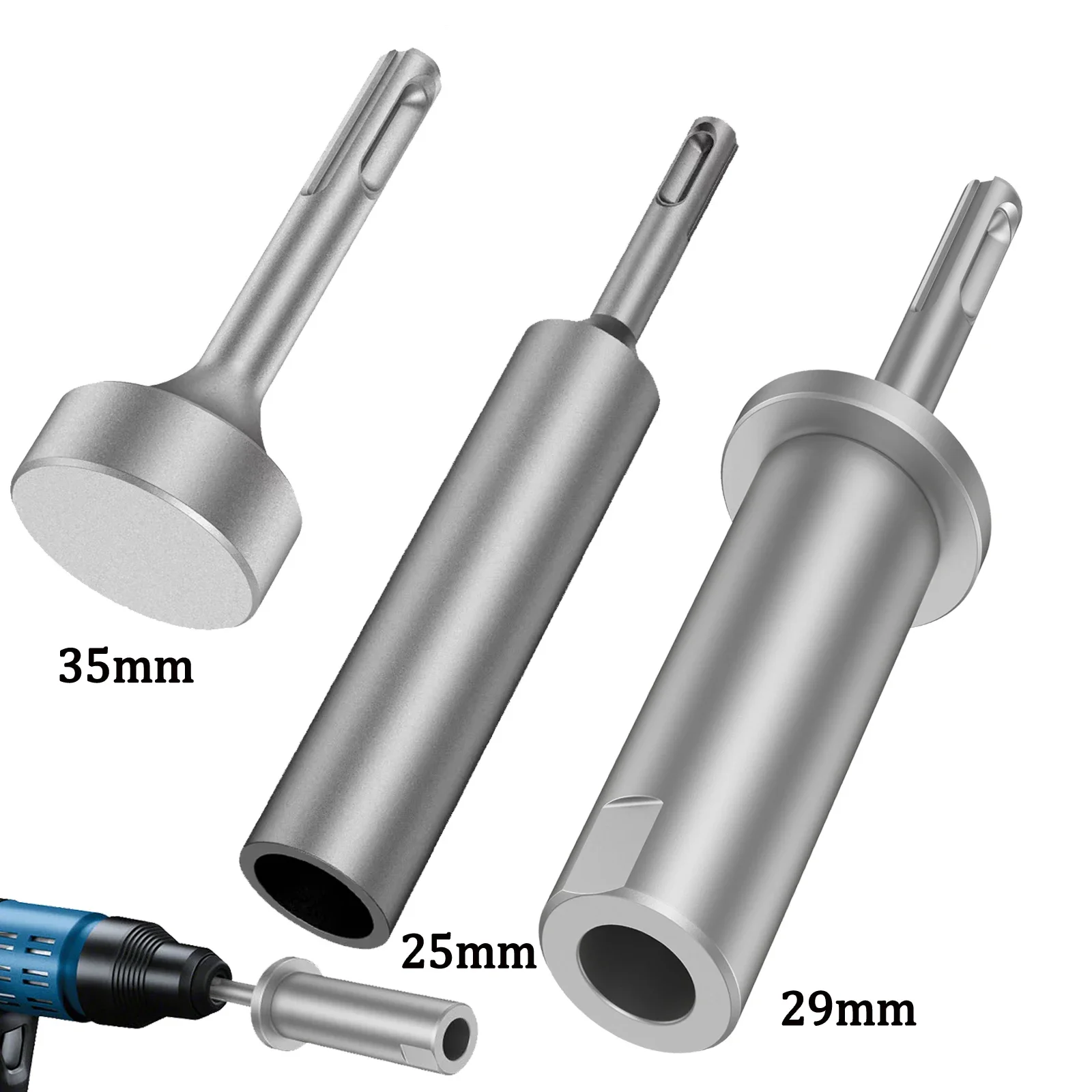 SDS Plus Ground Rod Driver Durable Hardened Steel SDS Plus Drill Earth Stake  Grounding Rod for All SDS Plus Rotary Hammer Drill