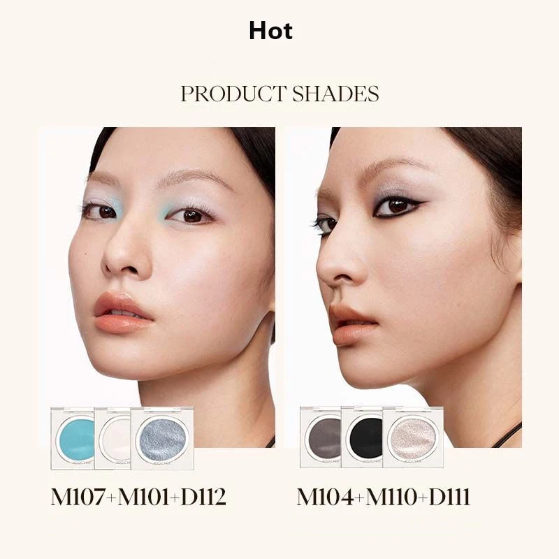 Joocyee Single Colour Eyeshadow Matte Glossy Highlighter Blue Highlight Blush Palette Iluminadoras Glitter Powder