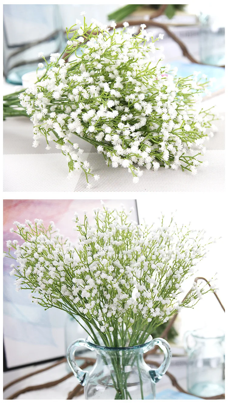 5/10 Stück Künstliche Pflanzenbündel Schleierkraut-Blumenköpfe für Heim, Zimmer, Garten, Deko-Zubehör, Kranz, Hochzeit, DIY-Geschenk, Künstliche Tischdekoration – Detail 6