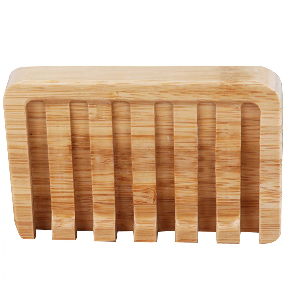 

Bamboo Dish Self-Draining Design Smooth Surface Sturdy Bathroom Shower Holder For Bar Soap Soap Tray Practical