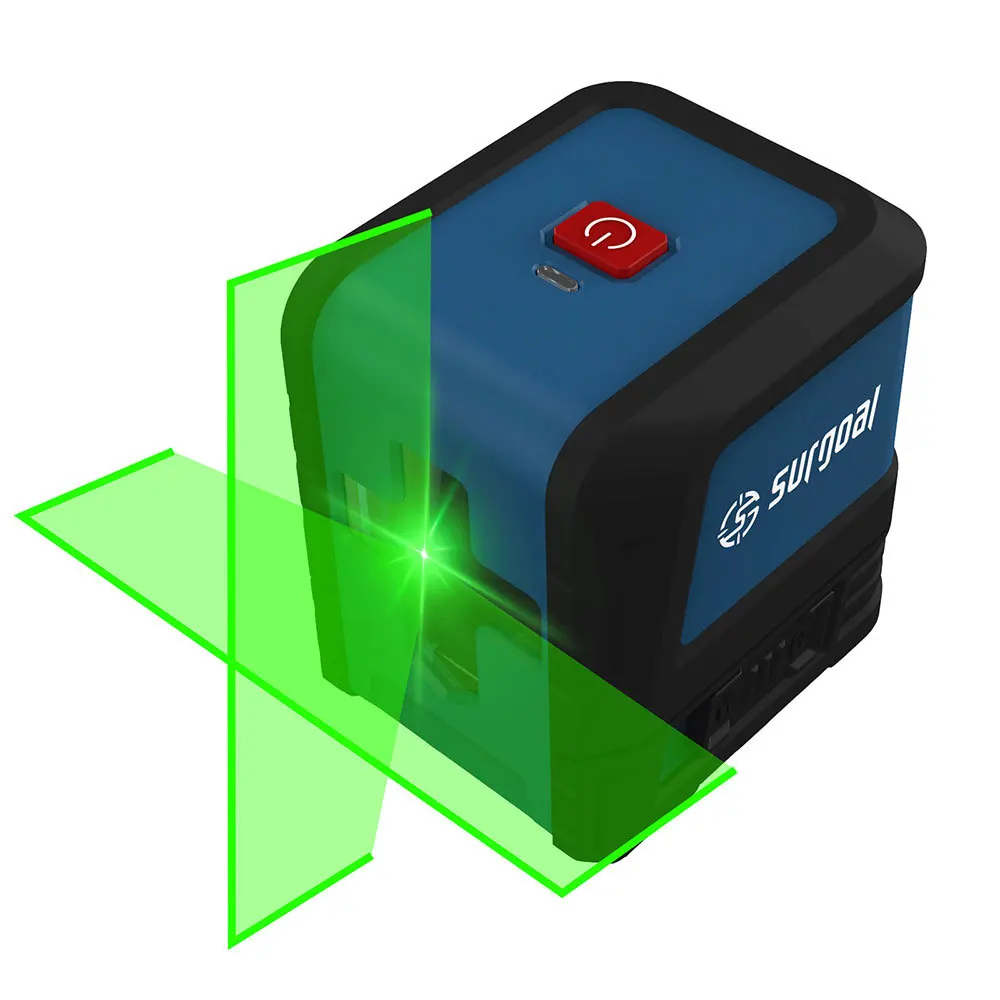 Green light level 2-wire high-precision plastic-coated vertical laser level