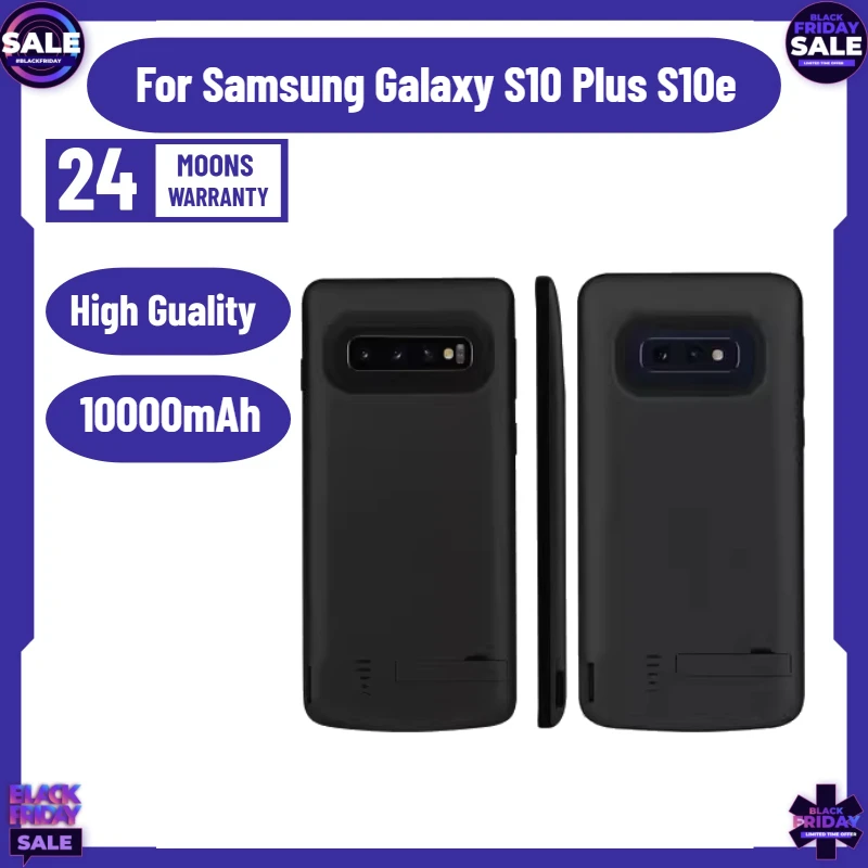 

10000mAh Battery Charger Cases for Samsung Galaxy S10 Plus S10e Portable Power Bank Charging Cover Powerbank Spare Battery