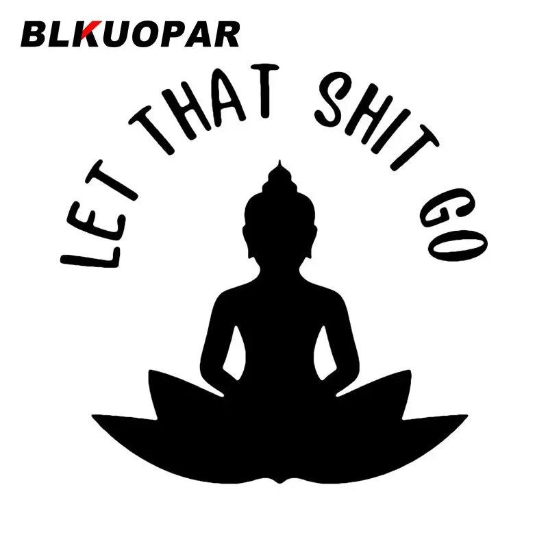 BLKUOPAR Let That Shit Go Humorous Words Car Stickers Air Conditioner Decal Occlusion Scratch Vinyl Creative Motorcycle Graphics