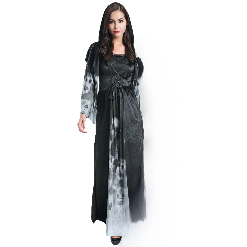 

Halloween Role Play Terror Zombie Adult Scythe Death God Stage Performance Costume Polyester Women's Traditional Ethnic Costume