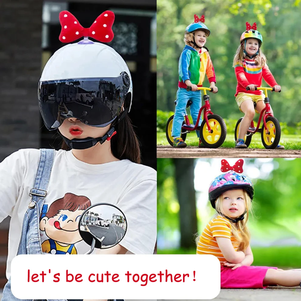 Cute Helmet Bow-knot Decoration Motorcycle Helmet Children Girls Lady Helmet Butterfly Knot Riding Helmet Sticker Accessories