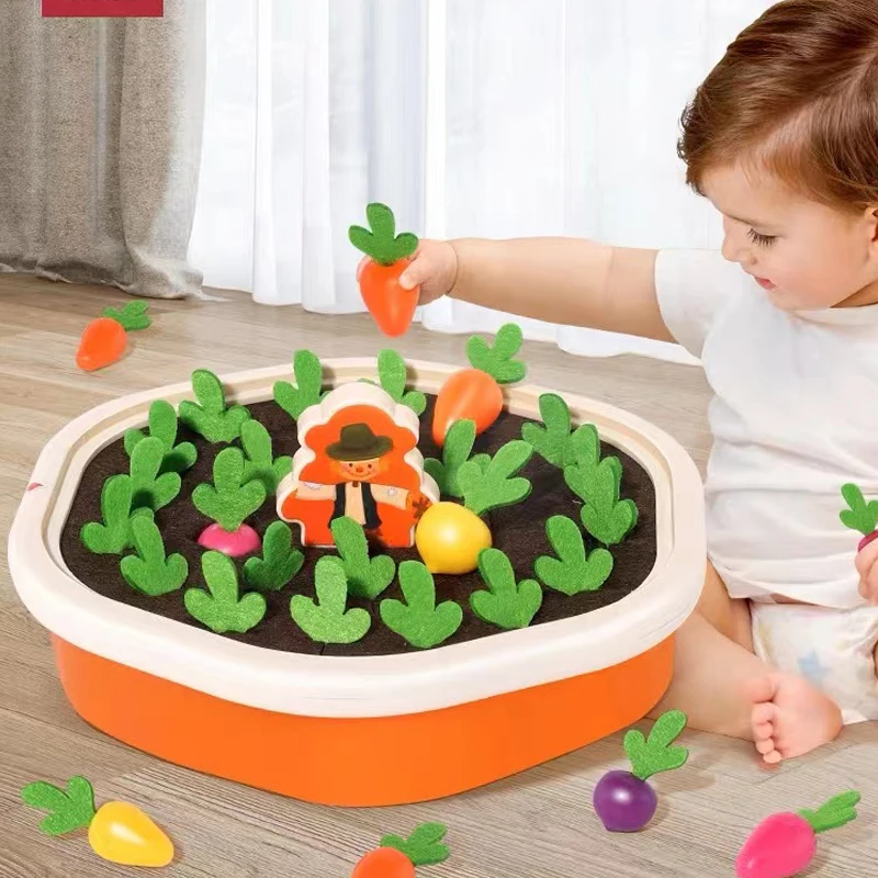 Juguetes Montessori para bebés y niños pequeños, juguetes educativos de forma colorida, juego de zanahoria extraíble, juguetes de aprendizaje para