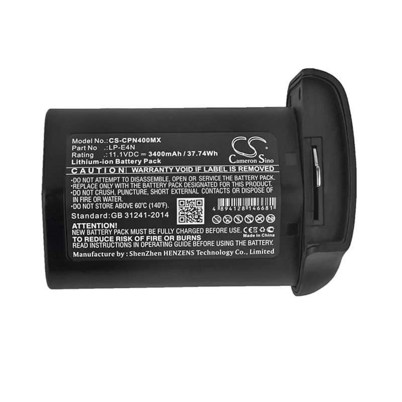 

Li-ion Camera Battery for Canon,11.1v,3400mAh,EOS-1Ds Mark III 580EX-II 550EX 540EZ MR-14EX MT-24EX EOS-1D X,LP-E4N