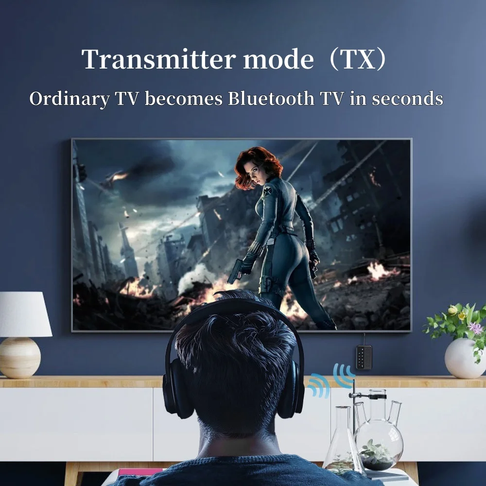 Transmisor receptor de Audio Bluetooth 5,4, AUX de 3,5 MM con micrófono, adaptador inalámbrico de música estéreo para auriculares, PC, TV, altavoces para coche
