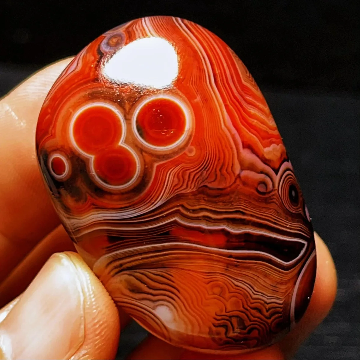 Large Desert Stone Banded Agate Worry Stone, Decor Stone, Tumbled Polished, Table Decor, Natural Stone, Crystal Collection